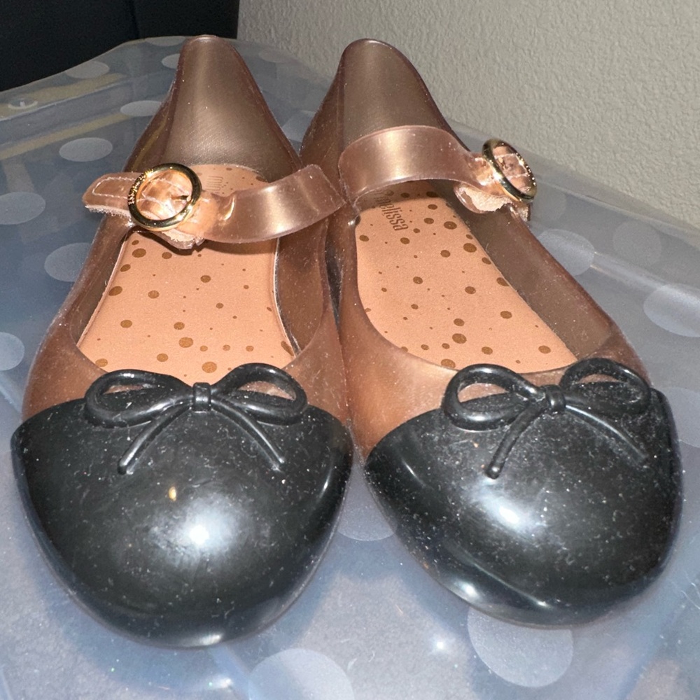 Mini Melissa Sweet Love ballet style shoes toddler size 10, VGUC